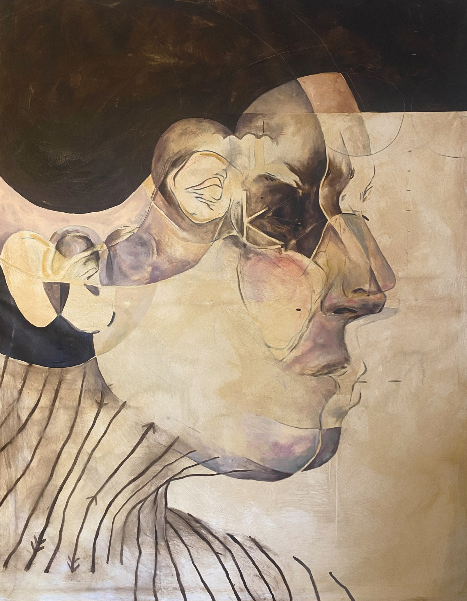 ´Still thinking about it´, Oil on canvas, 200 x 150 cm, 2025